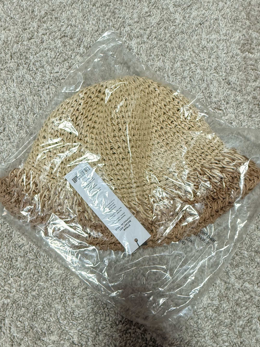 NWT Eugenia Kim Bailey Paper Bucket Hat in Ivory Camel - Picture 7 of 10